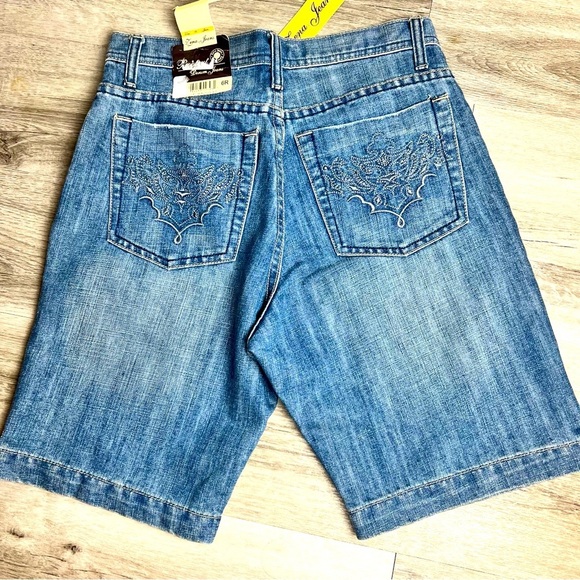 Zena VTG Y2K 90s Western Boho Denim Cowboy Shorts - Picture 2 of 7